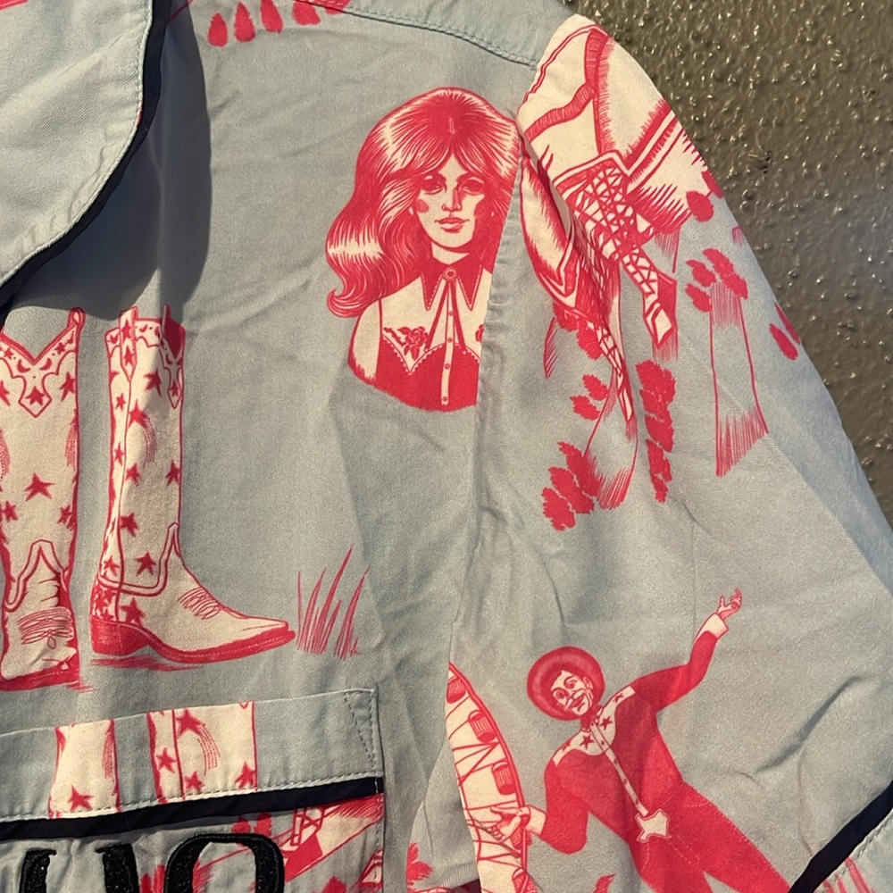 Katie Kime Dallas Toile Pajama Top - Picture 7 of 13